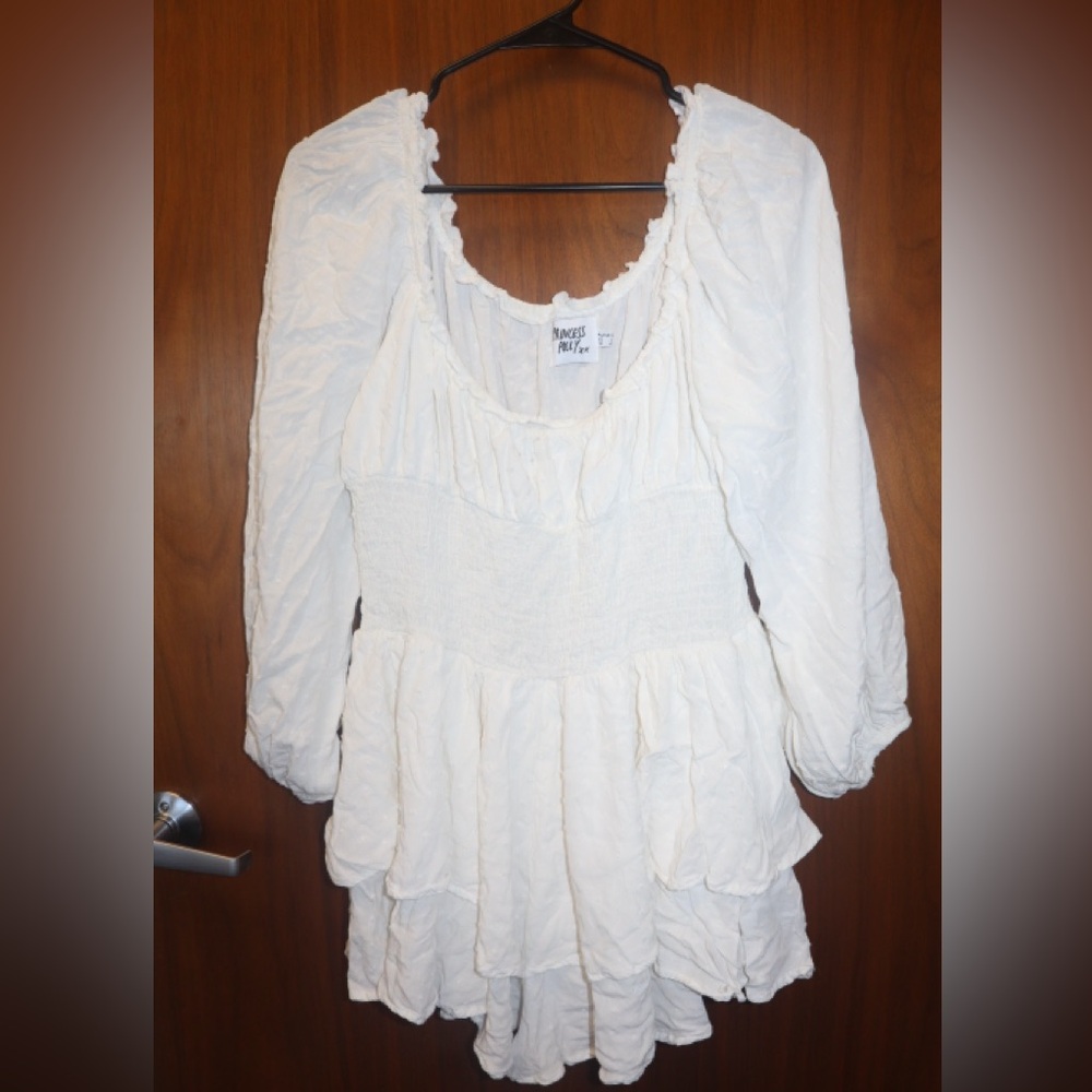 Princess Polly White Textured Dress